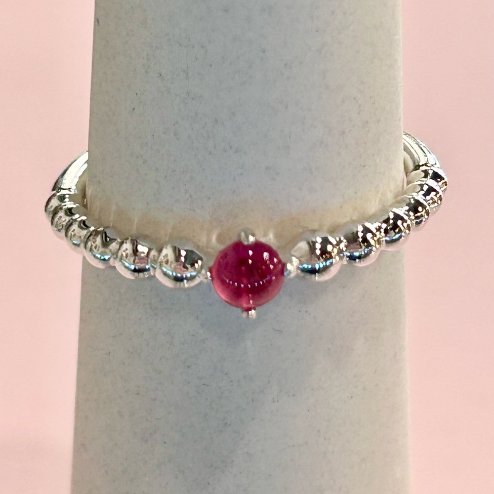 RETIRED October Beaded Birthstone Ring